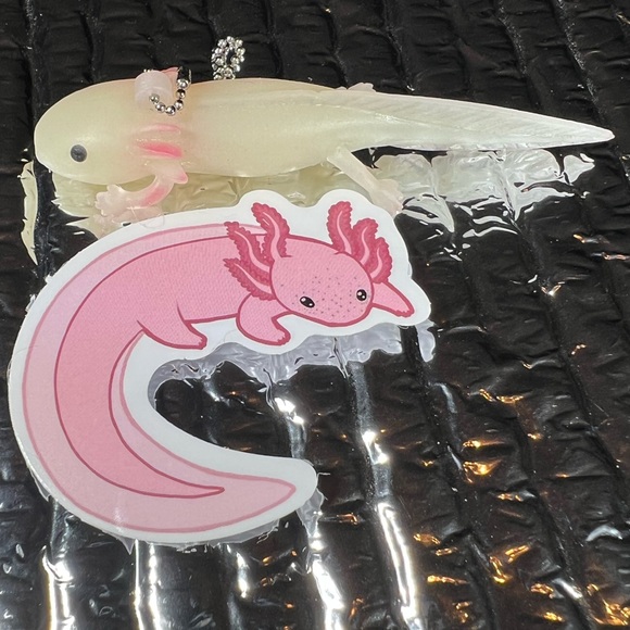 WrapsAlotl Axolotl Crazy Trending WaterProof Single Decor Accent Sticker - Picture 2 of 4